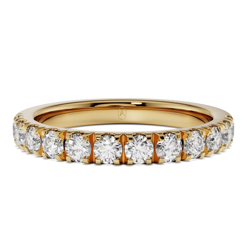 Micro Pavé Diamond Half Eternity Band