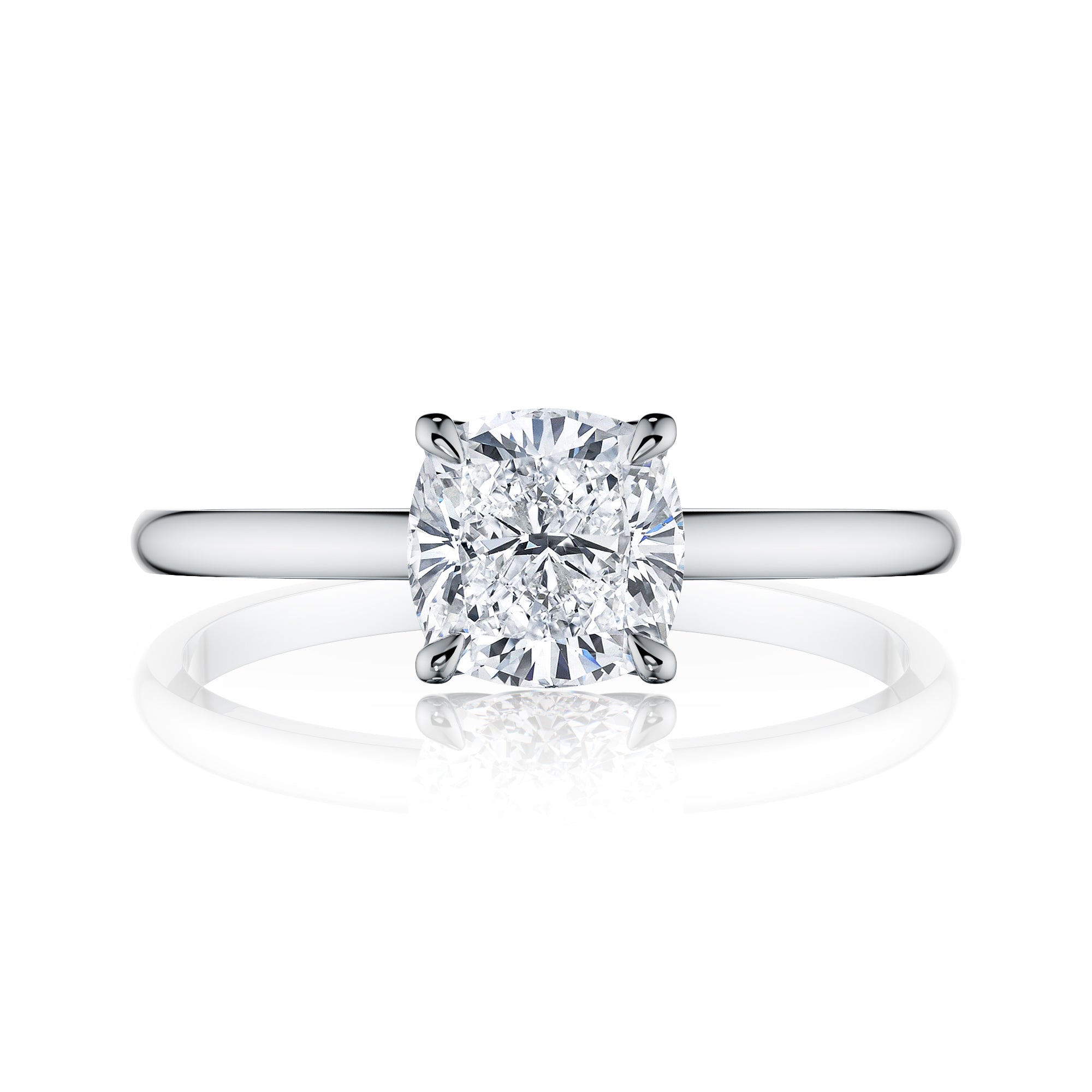 Bloom Cushion Solitaire Engagement Ring