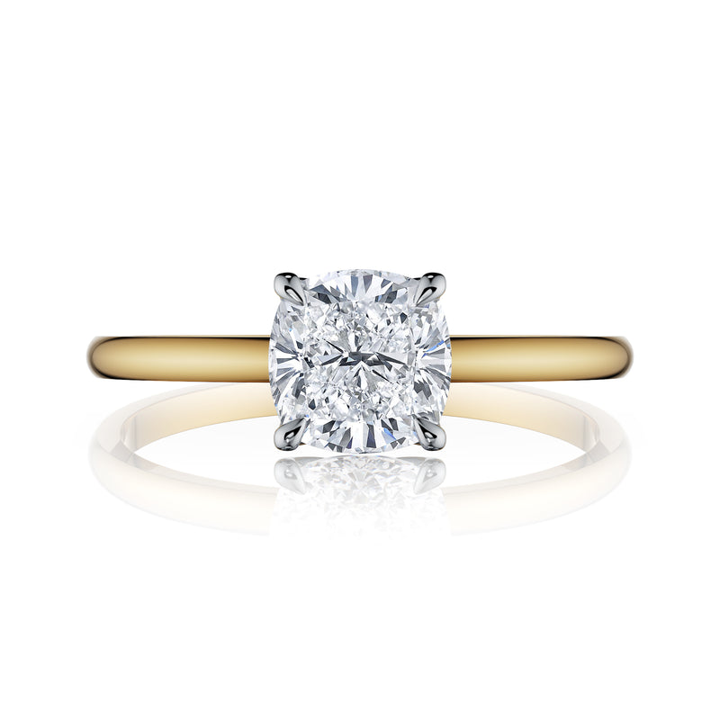 Bloom Cushion Solitaire Engagement Ring