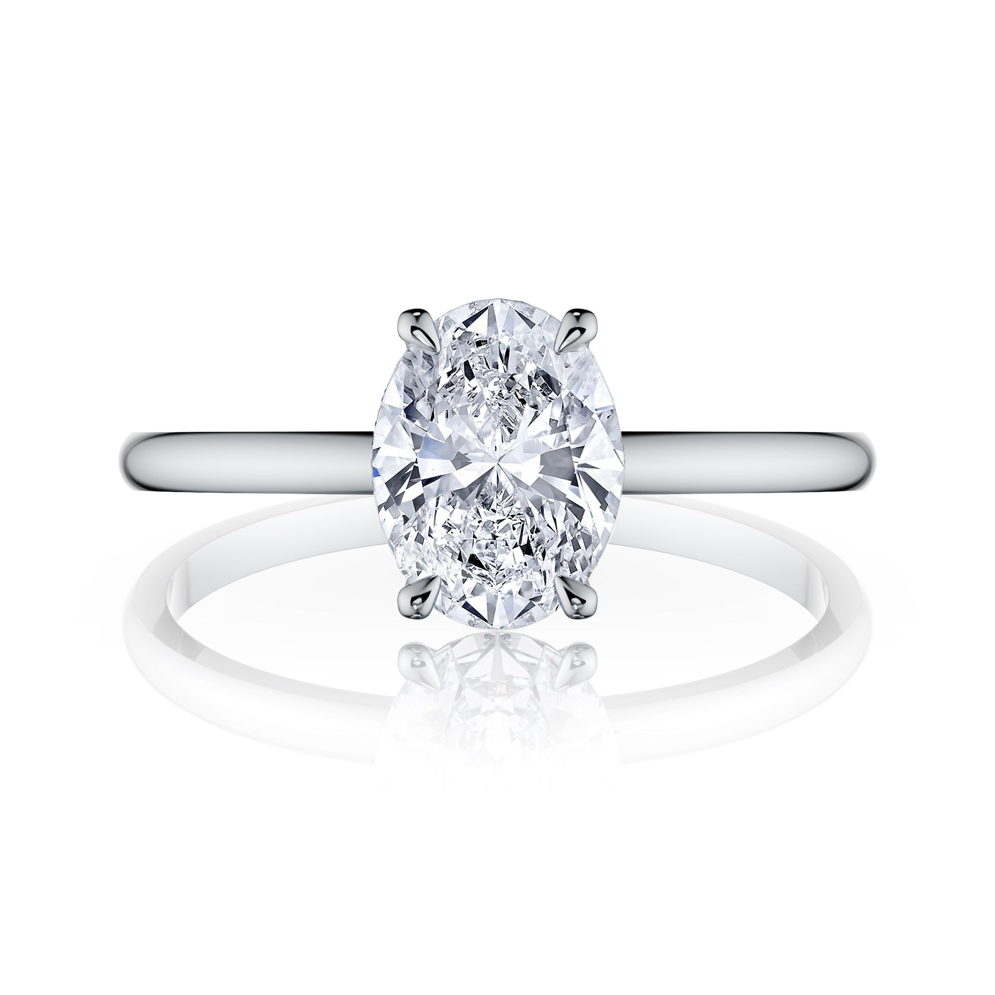 Bloom Oval Solitaire Engagement Ring